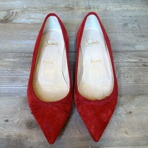 Christian Louboutin Red Pointed Flats Size 35